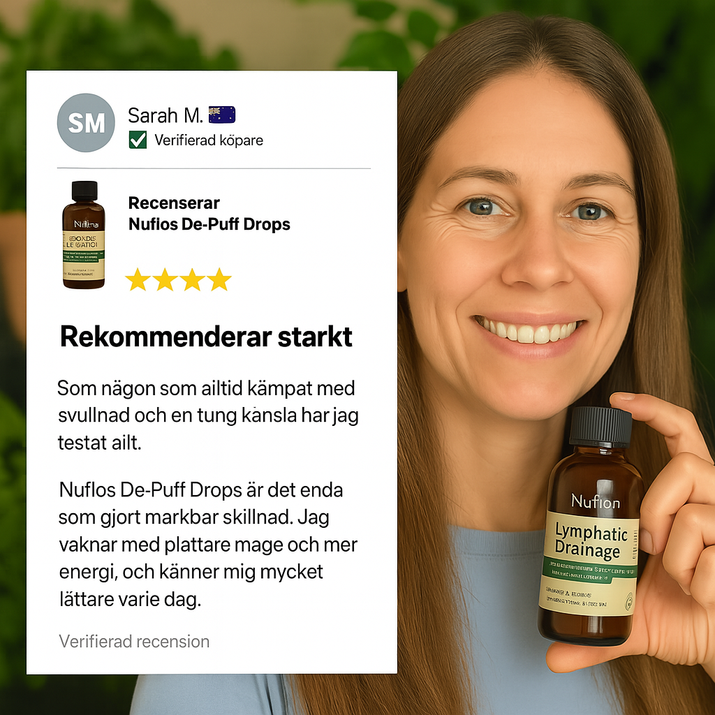 Nuflos de-puff drops – Motverkar svullnad naturligt